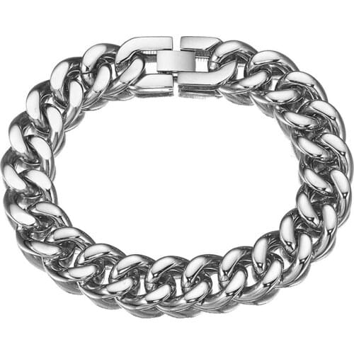 New arrival punk wide men bracelet bangle fashion personality stainless steel jewelry as gift