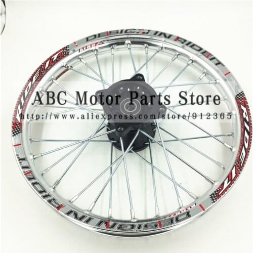 Pit Bike Racing 1.40 - 14" Inch Silver Alloy Front Wheel Rim with 32 holes fit 60/100-14 tyre PIT PRO Thumpstar KTM CRF