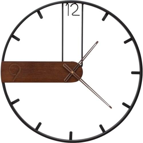 Nordic Retro Luxurious Style Wall Clock Silent Metal Clock Wall Simple Fashion Kitchen Decoration Pendulum Replacement Watch