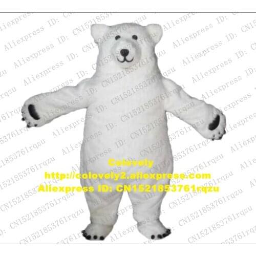 Siamese White Polar Bear Mascot Costume Adult Cartoon Character Outfit Suit Theatrical Performance COSPLY Role-play zz8156