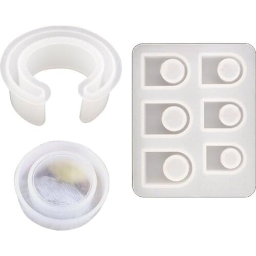 1 Set Rings Bracelet Crystal Epoxy Resin Mold DIY Crafts Jewelry Casting Tool Bangle Silicone Mould