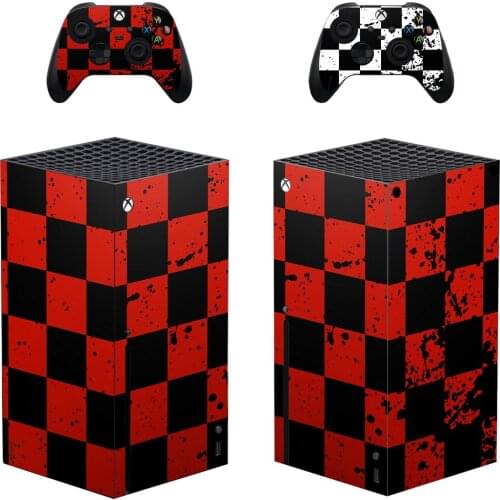 Checkerboard Style Xbox Series X Skin Sticker for Console & 2 Controllers Decal Vinyl Protective Skins Style 1