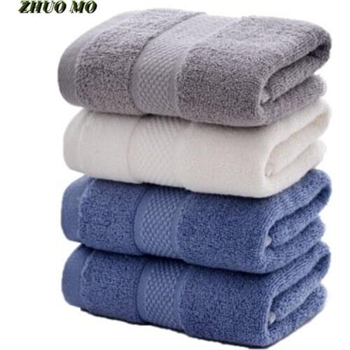 Super Absorbent 100% Cotton Bath Towel Bathroom Blue White Gray 34*75cm 1/2/4pcs Shower Towel Home Adults Kids toalla de ducha