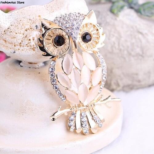 Wedding Hijab Scarf Pin Up Buckle femininos Brooches New Arrival Big Owl Brooches For Wedding Bouquet Vintage 5.7 * 3.2cm