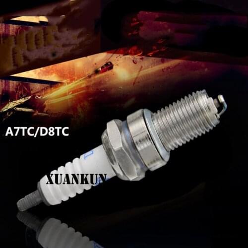 3PCS XUANKUN Motorcycle Scooter Spark Plug A7TC D8TC 70100110125150 Spark Plug Type Spark Plug