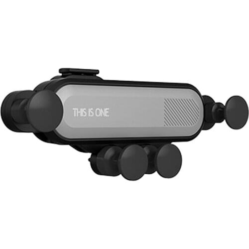 Universal Car Phone Holder Gravity Telescopic Automatic Mobile Mount Stand Air Outlet Mini Bracket Black