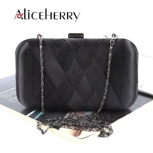 Women Silk Lady Wedding Handbag Gold/Sliver Clutch Tassel Purse Banquet Bag Party Evening Bags Chains pochette soir