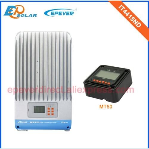 LCD Display EPEVER Solar Controller IT4415ND MT50 remote Meter Max PV input 150V Battery 12V/24/48V auto switch work 45A