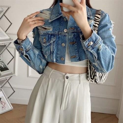 Женские джинсовые куртки ZXQJ China At AliExpress