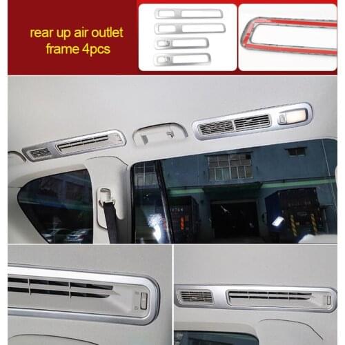 For Nissan Patrol y62 2017-2020 chrome Rear up AC vent trim 4pcs