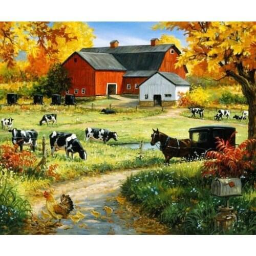 A2211 11CT/14CT/18CT/25CT/28CT night snowing patterns Counted Cross Stitch DIY Cross Stitch Kits Embroidery Needlework Sets