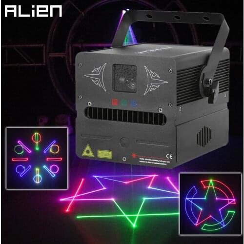 ALIEN 500mW RGB SD Card DMX Animation Stage Laser Lighting Projector Disco DJ Party Wedding Club Bar Professional Effect