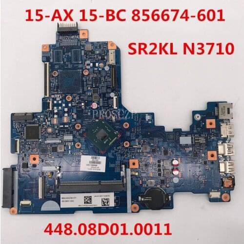 Free shipping for 856694-601 15288-1 448.08D01.0011 for 17-X 17T-X 17-X010NR laptop motherboard with N3710 CPU working well