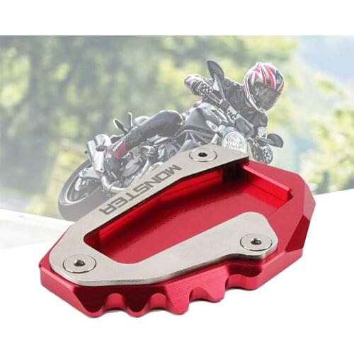 Motorcycle Side Stand Pad Extension Foot Plate Base for Ducati Monster821 Monster 696 795 797 Monster1200 1200S