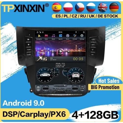 Carplay Tesla 128G Radio 2 Din Stereo Control Android For Nissan Sylphy 2012 2013 2014 2015 2016 2017 GPS Player Audio Head Unit