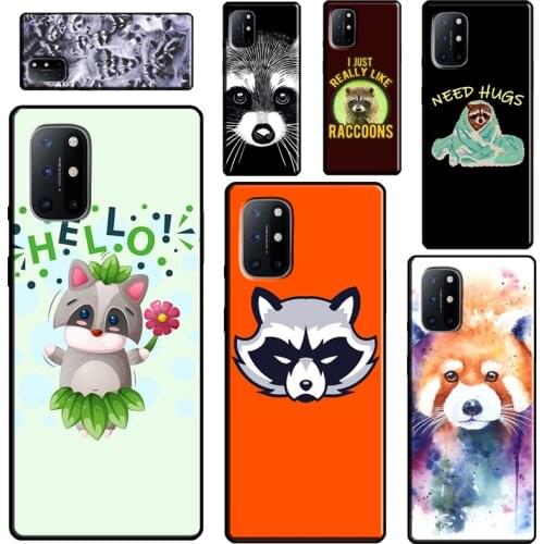 Animal Raccoon Fox lovely cute For OnePlus 9 Pro 7 8 Pro 7T 8T 9R Case For Realme 8 Pro GT C3 C15 C21 Q3 6 7 Pro 7i Cover