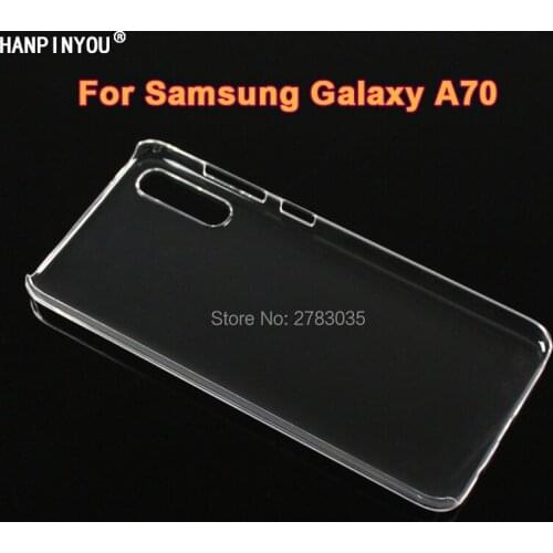 For Samsung Galaxy A70 A705FD A705 6.7" Glossy Snap Phone Case Crystal Invisible Hard PC Cover Clear Protect Back Shell