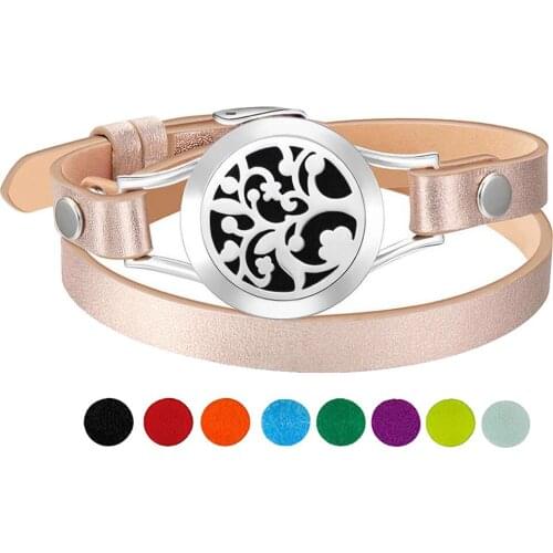 Essential Oil Diffuser Bracelet,Stainless Steel Aromatherapy Locket Bracelets
