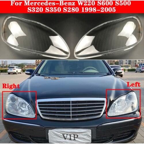 For Mercedes-Benz W220 S600 S500 S320 S350 S280 1998-2005 Car Headlight Headlamp Clear Lens Auto Shell Cover