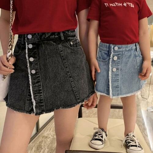 Parent-child Denim Skirts Baby Girl And Mother Summer Spring Wear Jeans Skirt Parants Clothes