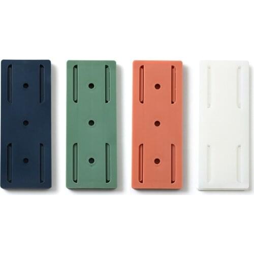Row Plug Retainer No Trace Free Punching Self-adhesive Plug Strip Board Wall Patch Panel Wall Mount Cable Organizer