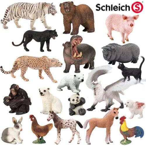 Simulated wild animal toy White tiger Panda Gorilla polar bear Lion Flamingo Rabbit Cock hen Animal collection Children Toys