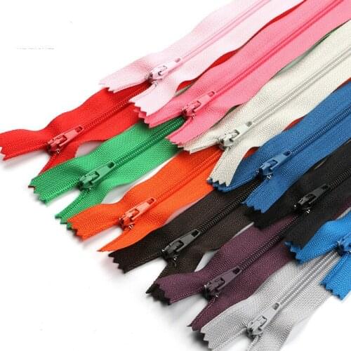 30pcs Mixed Colors 20cm Short Nylon Close-end Zippers for DIY Sewing Bag Pillow Pocket Accessories