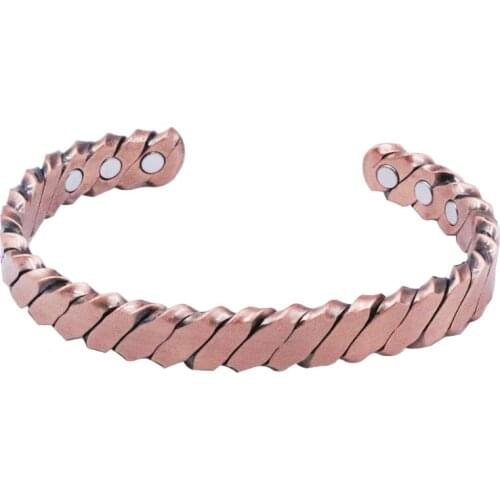Red Copper Bracelet Anti-Fatigue Magnetic Copper Bracelet Retro Fatigue Relief Jewelry