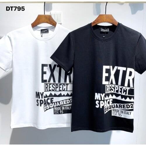 Summer 2021 Dsquared2-Women/Men T-shirt, fashionable cotton, casual short-sleeved round neck T-shirt DT795