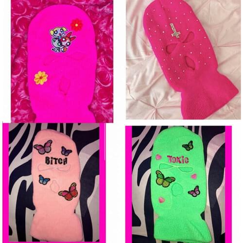 Harajuku Masked hat Kawaii Masked haty2k Gothic Masked hat Punk Masked hat Dark Masked hat Street Masked hat Hip hop Masked hat