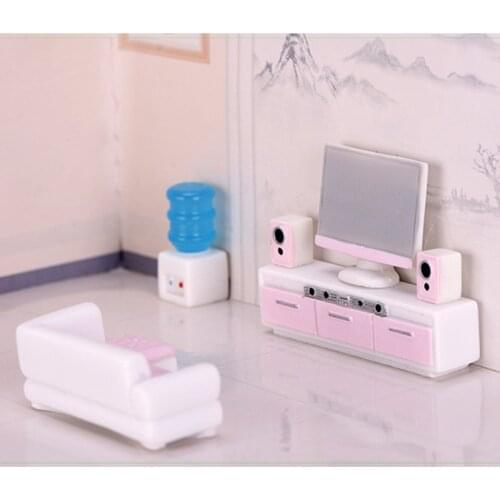 Mini Modern Figurine TV Sofa Fridge Closet Ornaments Model DIY Landscaping Decorations Crafts Miniature Photo Props Accessories