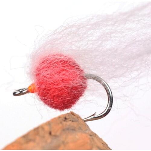 6PCS Fishing Copper Bead Head Nymph Flies Trout Fishing Bait Single Metal Barbed Hook Artificial Fly Lure Hooks Kits Hot Sell