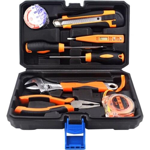 Crimping Pliers Hand tool kit universal home repair tool kit with plastic toolbox wrench screwdriver Utility knife