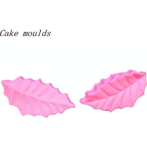 Wholesale Silicone mold K245 Plant leaves shape Fondant cake mold Decoration tools Free shipping