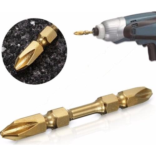 Excellent Quality 65mm PH2 Anti Slip Electric Screwdriver Bit Magnetic chrome vanadium steel Double Head Screwdriver Bit