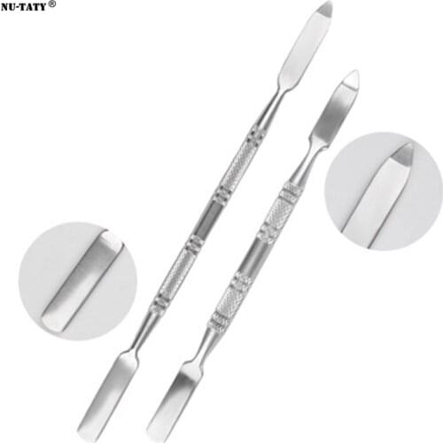 Nu-TATY 1PCS Cross-border special metal stainless steel makeup professional nail palette double head watercolor painting