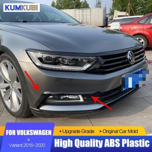 For Volkswagen Passat B8 Variant Arteon 2016-2020 Carbon Fiber Exterior Headlight Eyebrow Cover Trims Front Light Lamp Frames