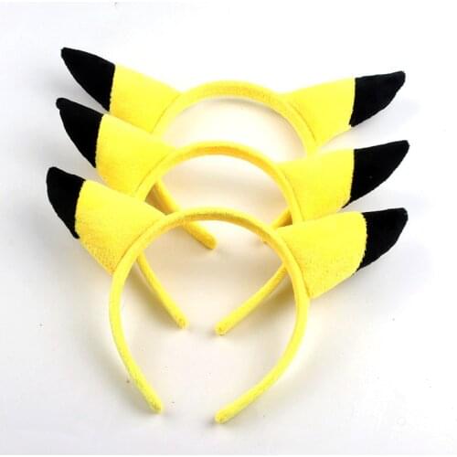 Pokemons Headband Pikachu Plush Toys For Children Halloween Cosplay Party Toys HairBand Gifts For Girls Pikachu Cute Hair Band