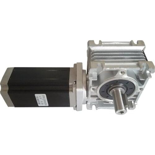 NMRV30 worm gearbox reducer geared motor NEMA23 57HS 3NM 2phase 112mm length stepper motor CNC kit with single output shaft