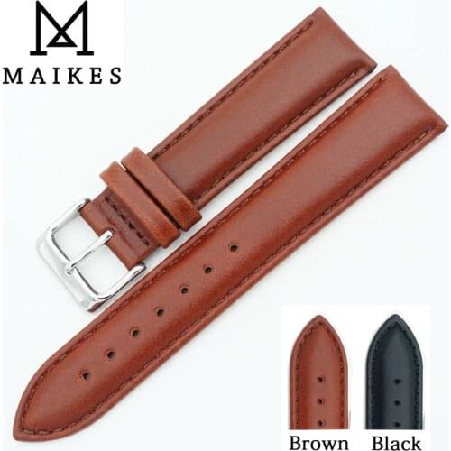 MAIKES New Watches Bracelet Belt Genuine Leather Watchbands 18 20 22 24 mm Accessories Strap Watch Band For daniel wellington DW