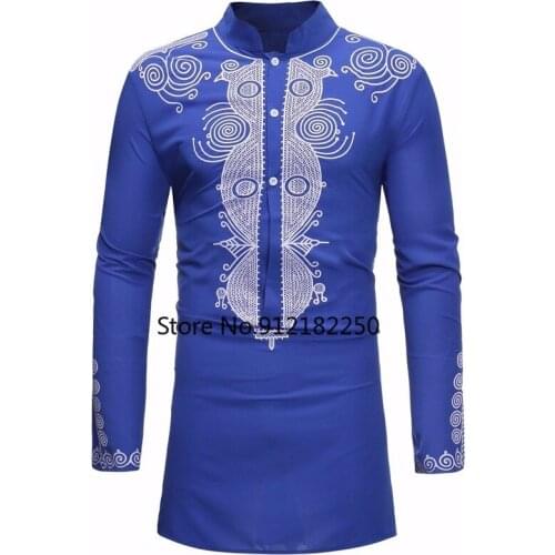 African Dashiki Shirt Men 2021 Spring Autumn New Stand Collar Long Sleeve Shirt Men Casual African Clothing Camisas Para Hombre