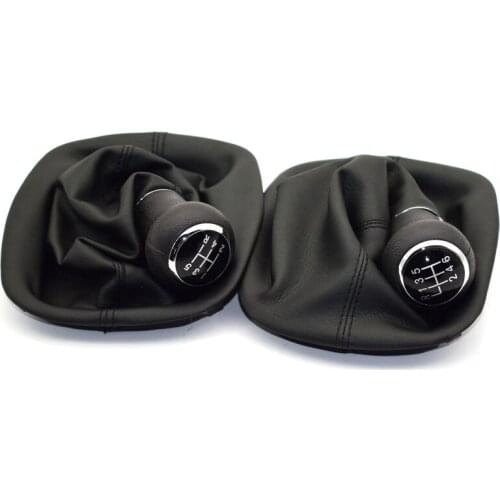 ANZULWANG Car Accessories 5 Speed Gear Shift Knob With Gaitor Leather Boot Cover For Volkswagen VW PASSAT B5 B5.5 1996-2005