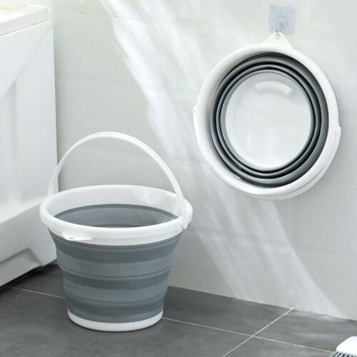 Folding household water storage bucket portable size large capacity washing barrels of portable outdoor fishing contraction