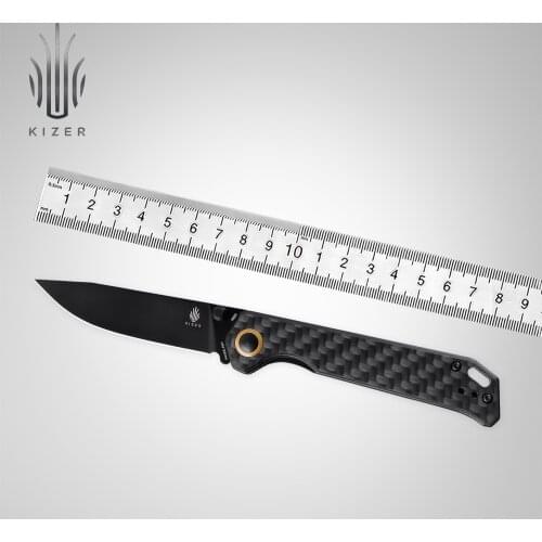 Kizer EDC Folding Knife Black V4458.2N1 Begleiter Carbon Fiber Handle 2021 New N690 Steel Tactical knife Outdoor Camping Tools