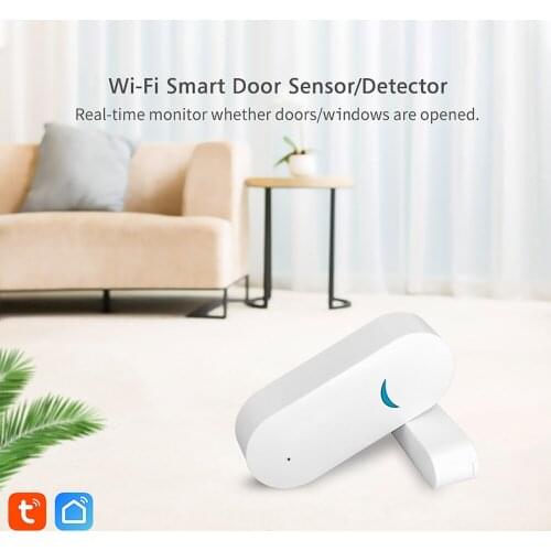 Tuya Smart Wifi Access Control Sensor Door/Open/Close Detector Independent Wireless Security Alarm Support Alexa Google Page