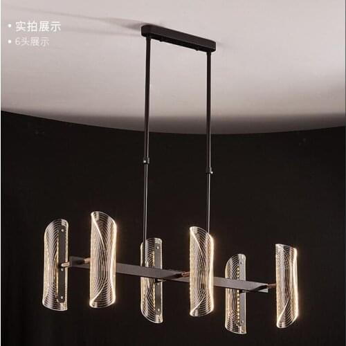 Modern led chandelier lighting for living room bedroom restaurant kitchen pendant chandeliers Black indoor suspension lamps