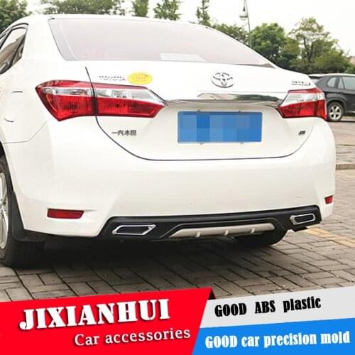For Corolla Body kit spoiler 2014-2016 For Toyota Corolla ABS Rear lip rear spoiler front Bumper Diffuser Bumpers Protector