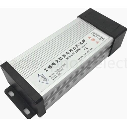 AC 187-265V LED Driver 250W 12V 20.8A LED Power Supply Rain-proof LED Light Power Adapter Outdoor Application