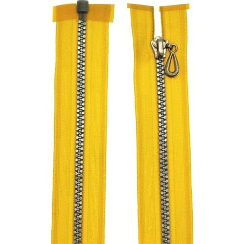 U PICK 8Pcs Shiny Resin Multi-color Double Ends Zippers Resin Zipper Meete Open End 60cm For DIY Backpack Sofa Garm