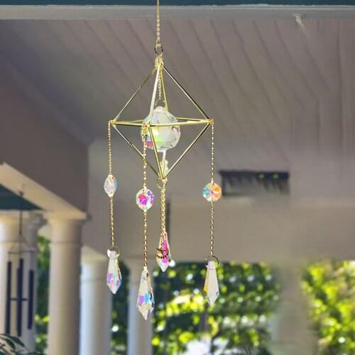 Wind Chimes High-quality Sun Catcher Rainbow Maker Crystal Pendant Window Wall Hanging Ornaments Wind Chime Dream Catcher